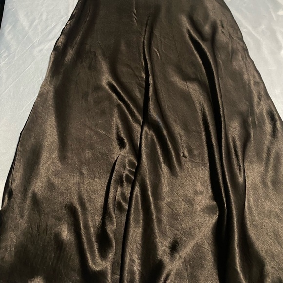 ZARA SATIN EFFECT MIDI SKIRT BLACK M - Picture 9 of 13